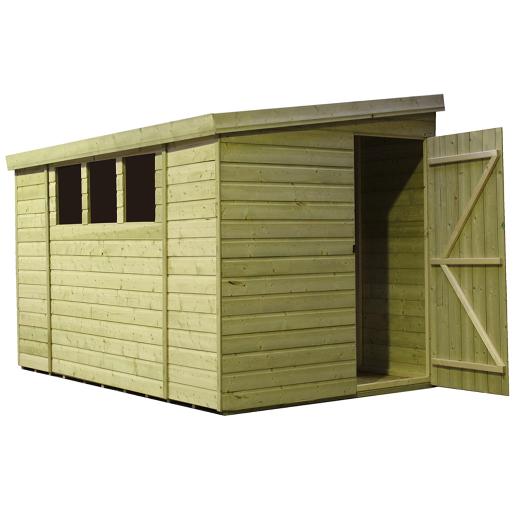 Empire Sheds 3000 12 x 4ft Tongue and Groove Wooden Pent Garden Shed Image 2