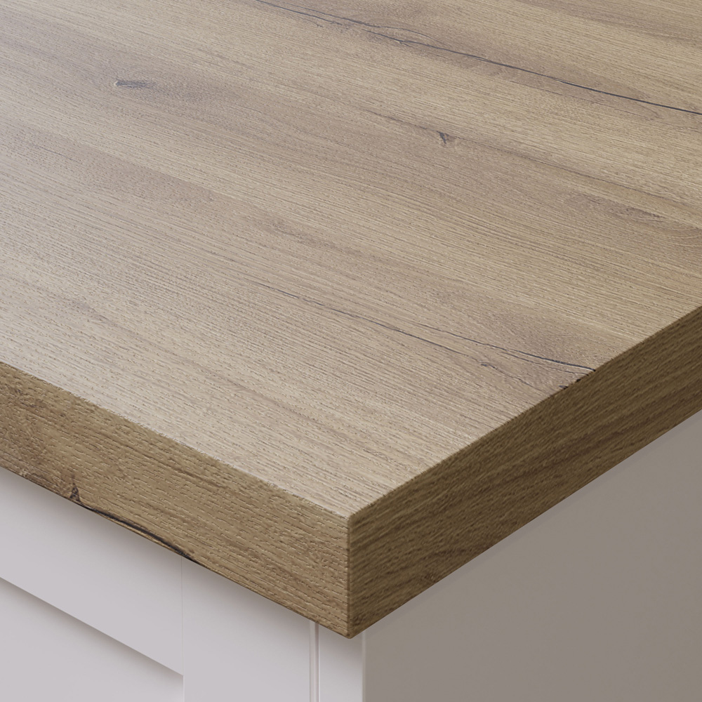 Omega Modern Ashdown Oak Laminate Square Edge Kitchen Worktop 3000 x 620 x 38mm Image 2