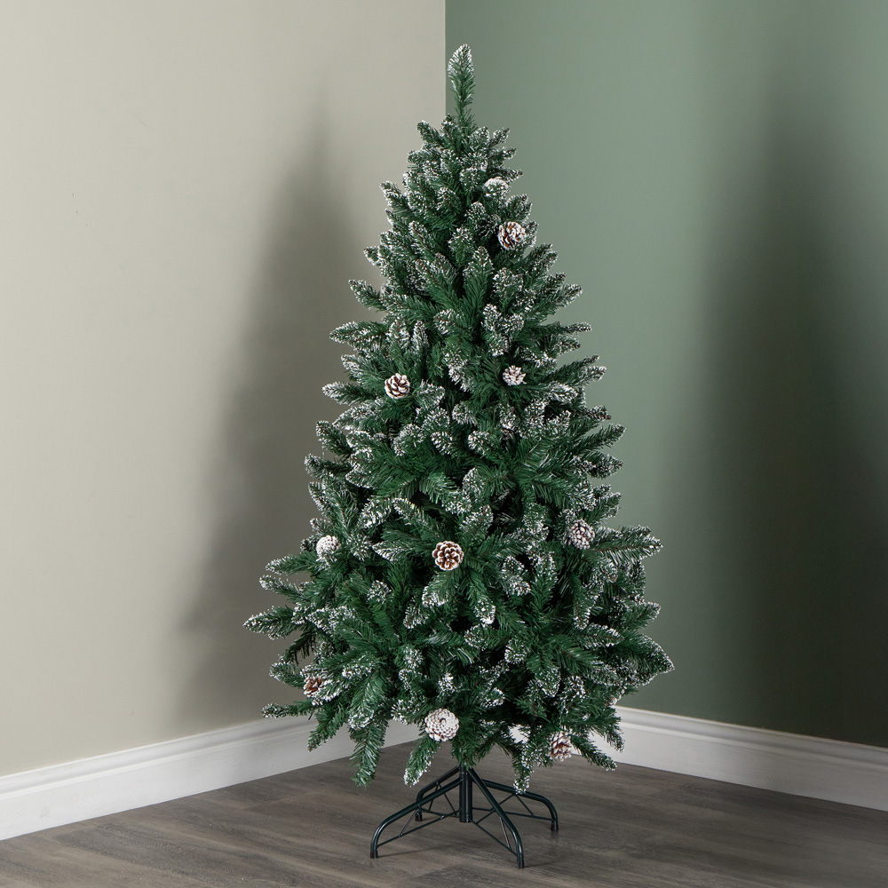 Samuel Alexander Rocky Mountain Pine Artificial Christmas Tree with 526 Snow Tipped Branches 5ft Image 2