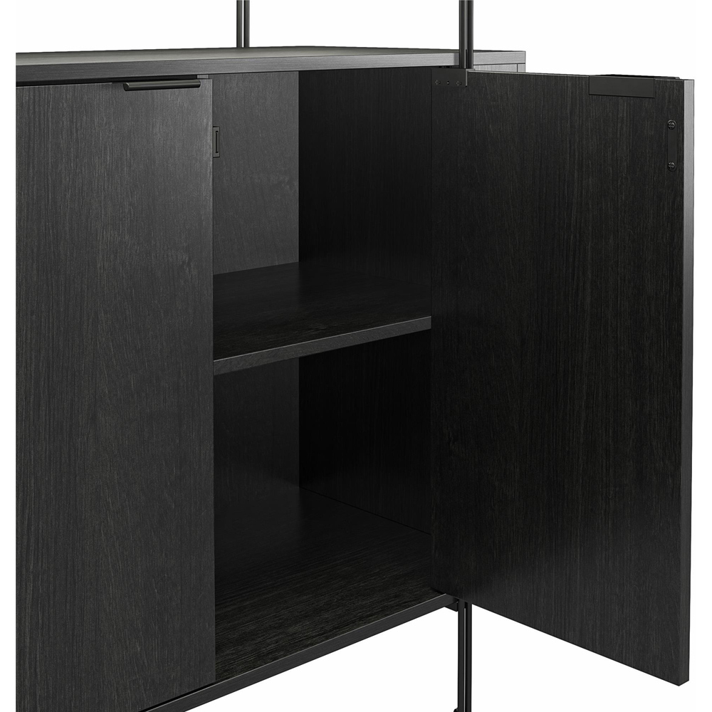 Dorel Wainwright 2 Door Black Oak Bar Cabinet Image 4