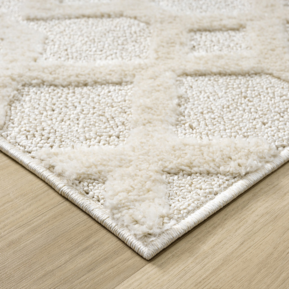 Desire Rugs Isabella Cream Embossed Imperial Trellis Rug 80 x 150cm Image 3