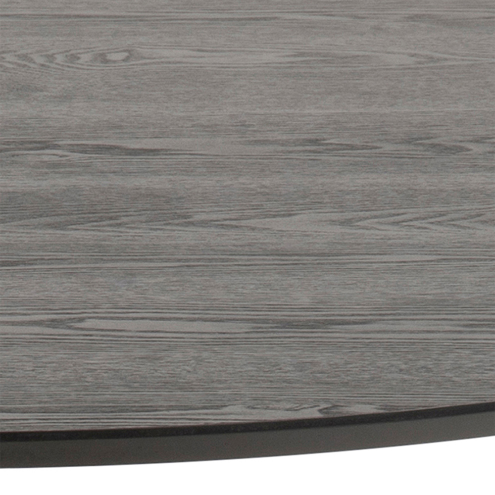 Florence Ibiza Round 4 Seater Dining Table Black Ash and Matt Black Image 4