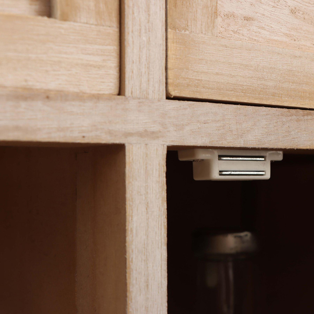 Home Source Mitcham Single Door 2 Drawer 4 Tier Wine Cabinet Image 4