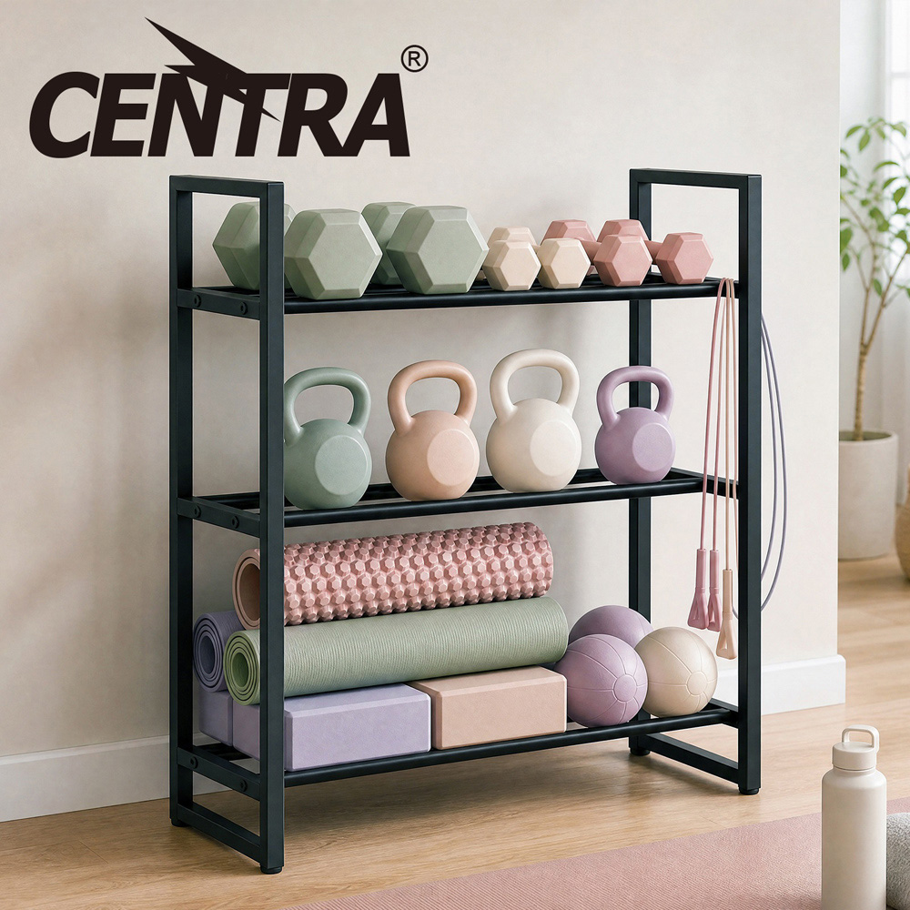 Lambu Centra 3-Tier Heavy Duty Steel Adjustable Dumbbell Rack Image 8