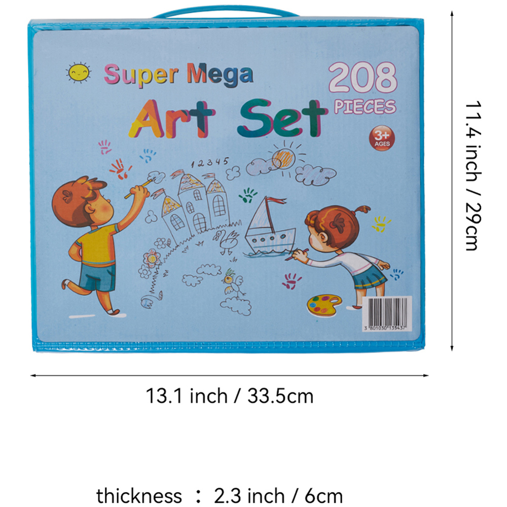 Tommy Toys 208 Piece Kids Blue Drawing and Painting Super Mega Art Set Image 6