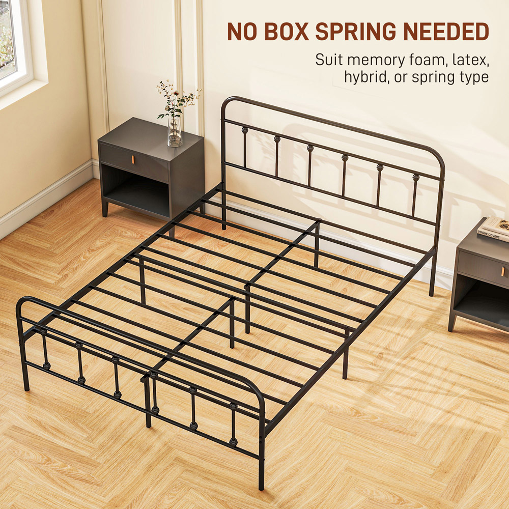 Portland Black Metal King Size Bed Image 6