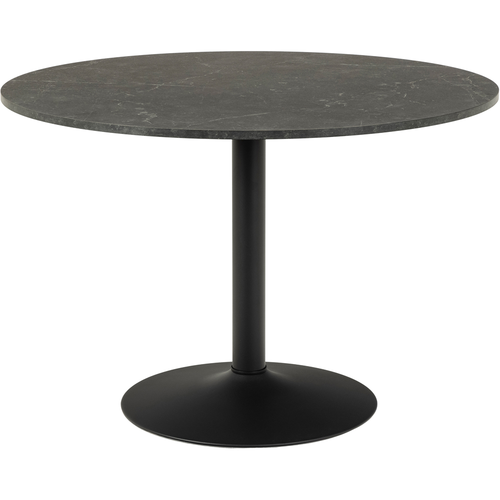 Florence Ibiza Round 4 Seater Dining Table Black and Matt Black Image 2