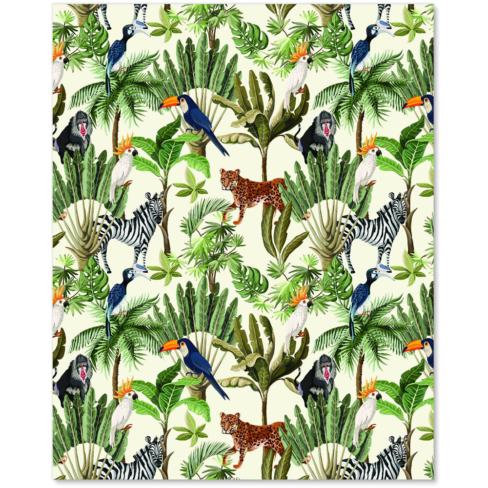 Warren Reed Designer Exotic Trees and Animals Glass Kitchen Splashback 75 x 60cm Image 2