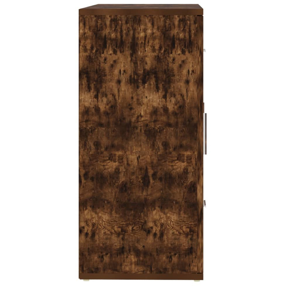 vidaXL 2 Door 3 Drawer Smoked Oak Sideboard Image 7