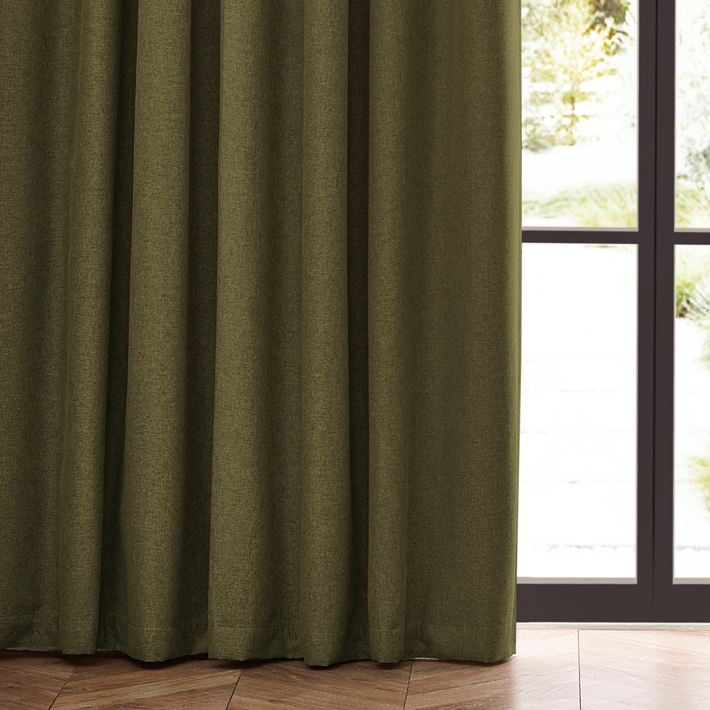 furn. Dawn Green Blackout Pencil Pleat Curtains 229 x 137cm Image 3