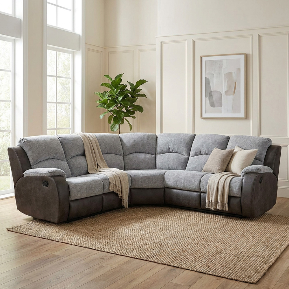 Charleston Corner 7 Seater Sofa Grey Image 1