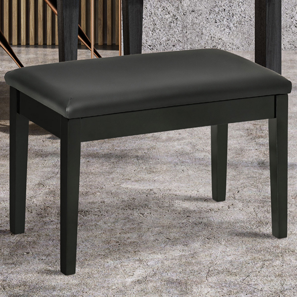 Portland Black Classic Piano Bench Image 1