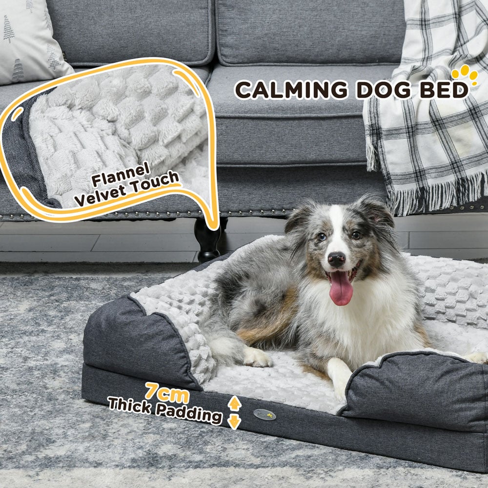PawHut Charcoal Grey Medium Dog Bed Image 6