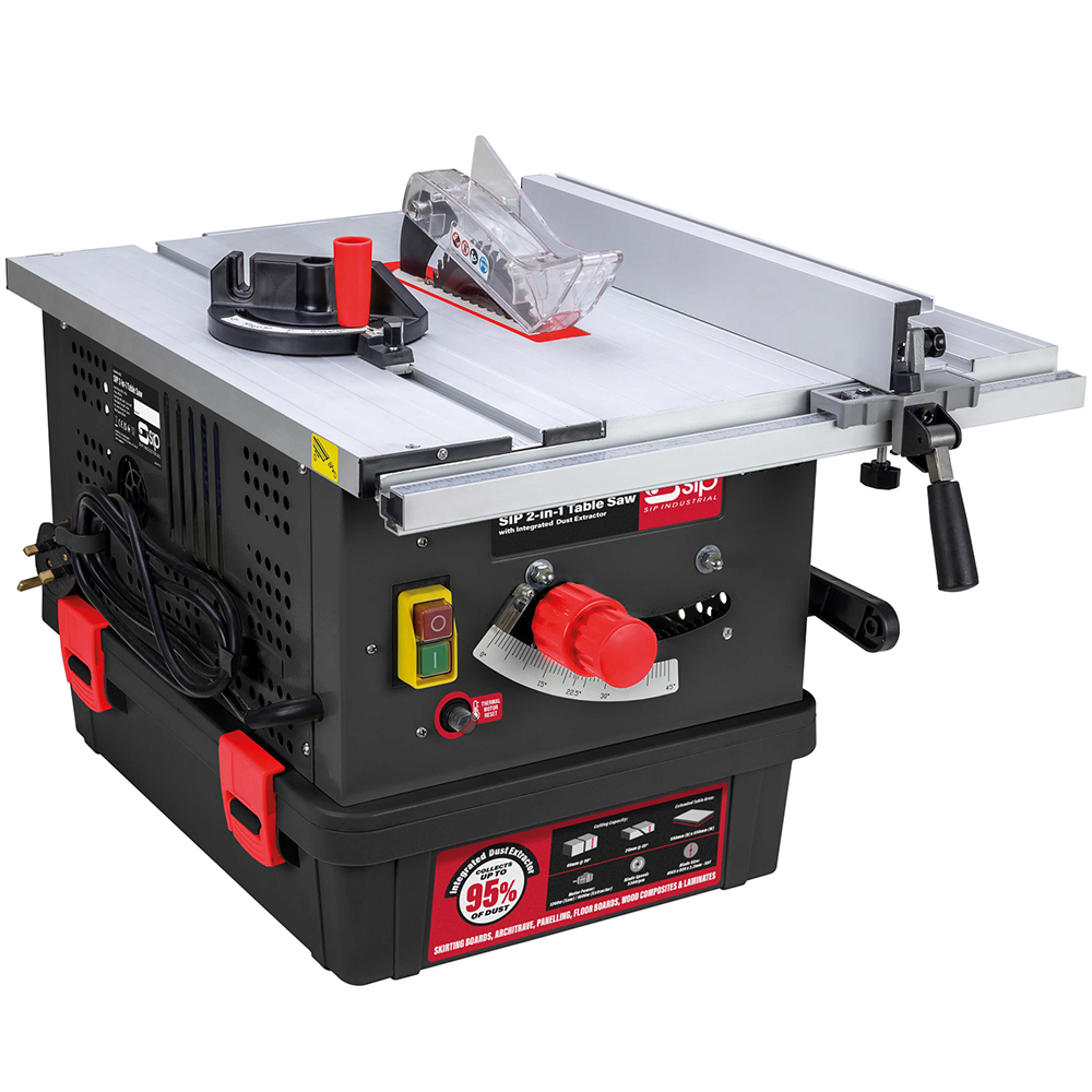 SIP 2 in 1 Table Saw with Integrated Dust Extractor Image 1