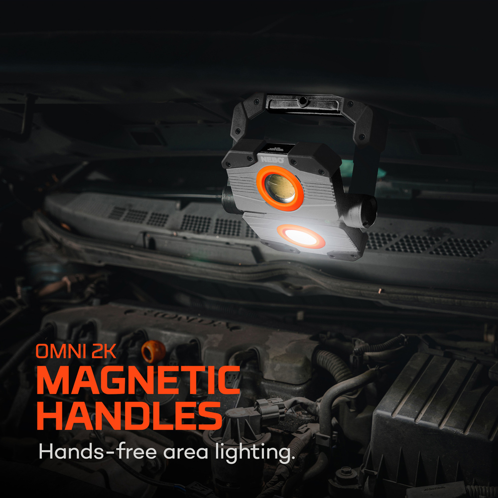 Nebo Omni 2K 2000 Lumens Multi-Directional Rechargeable Work Light with Built-In Power Bank Image 6