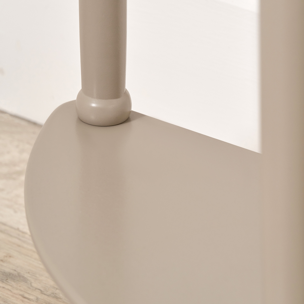 Pacific Lifestyle Heritage Single Shelf Putty Pine Wood Half Moon Console Table Image 4