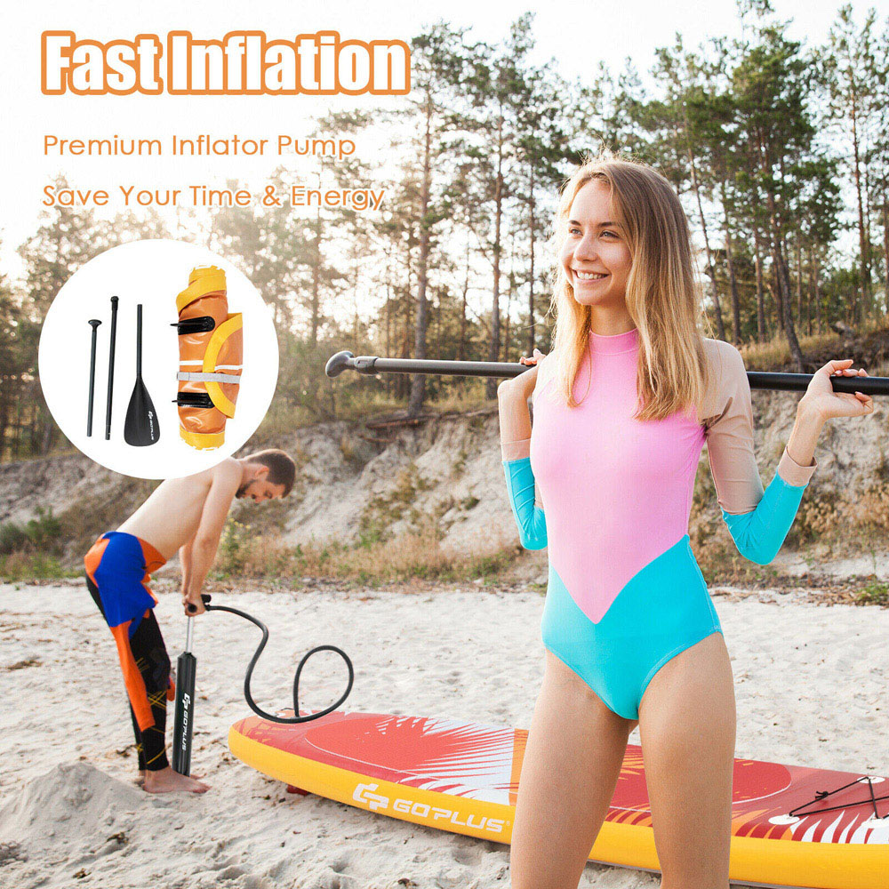 Costway Inflatable Non Slip Deck Stand Up Paddle Board 10.5ft Image 8