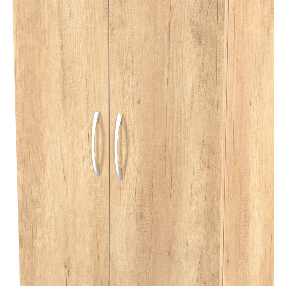 Crowndale Avon 2 Door Nebraska Oak Wardrobe Ready Assembled Image 5