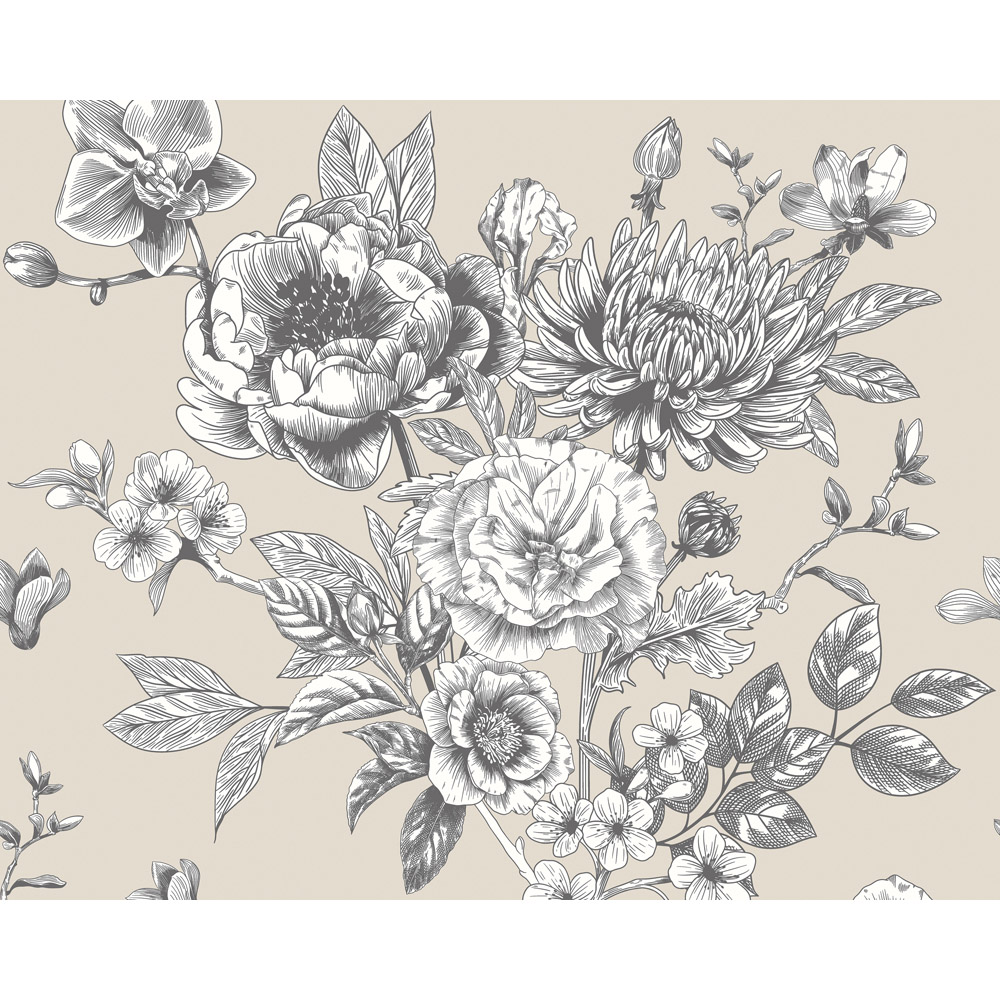 Origin Murals Large Rose Toile Stone Wall Mural Medium Image 2