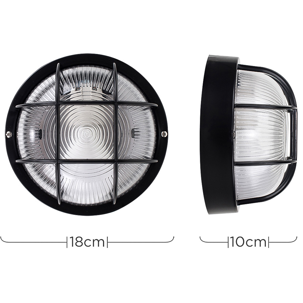 ValueLights Pendle Black Bulkhead Outdoor Wall Light Image 6