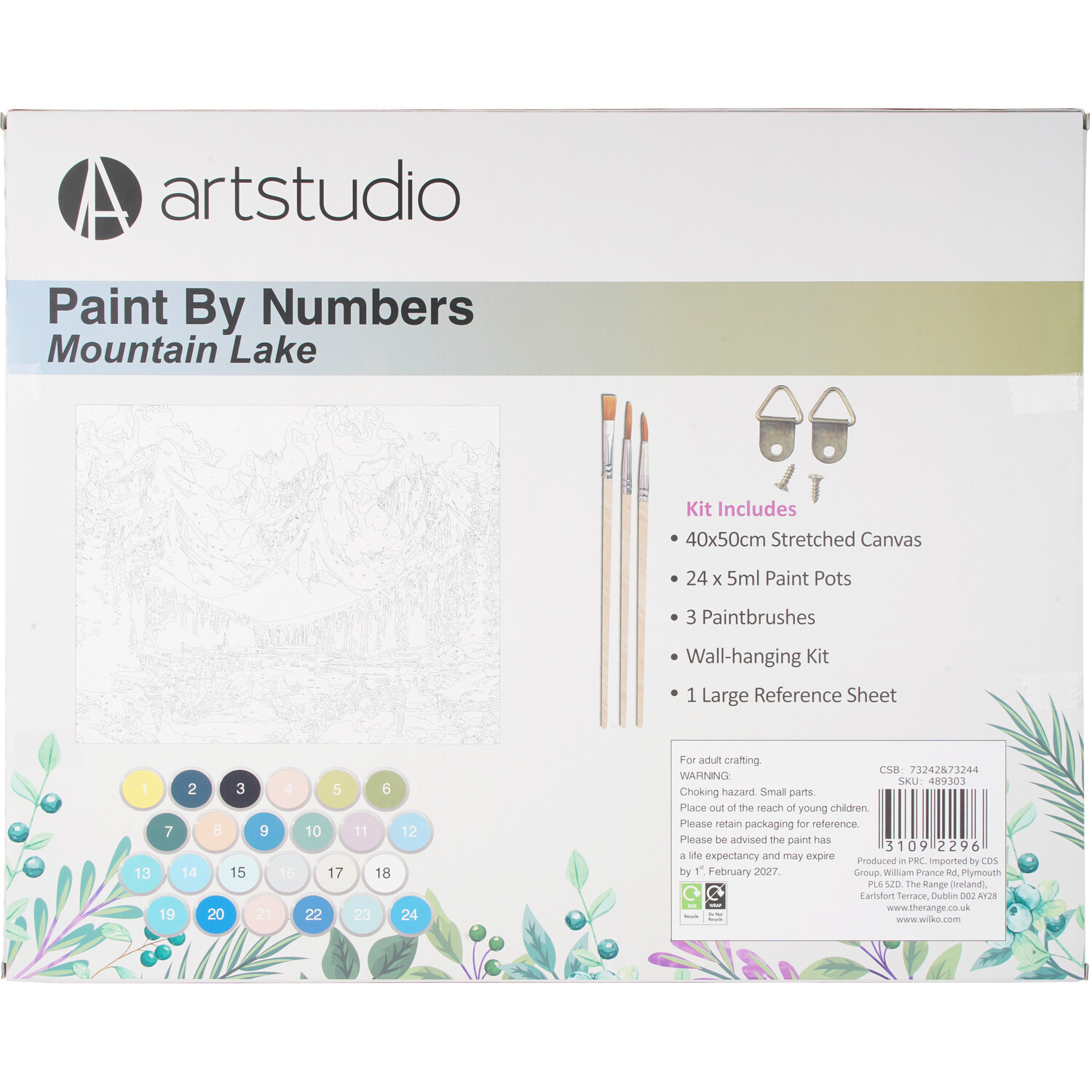Paint By Numbers Mountain Lake Kit Image 3