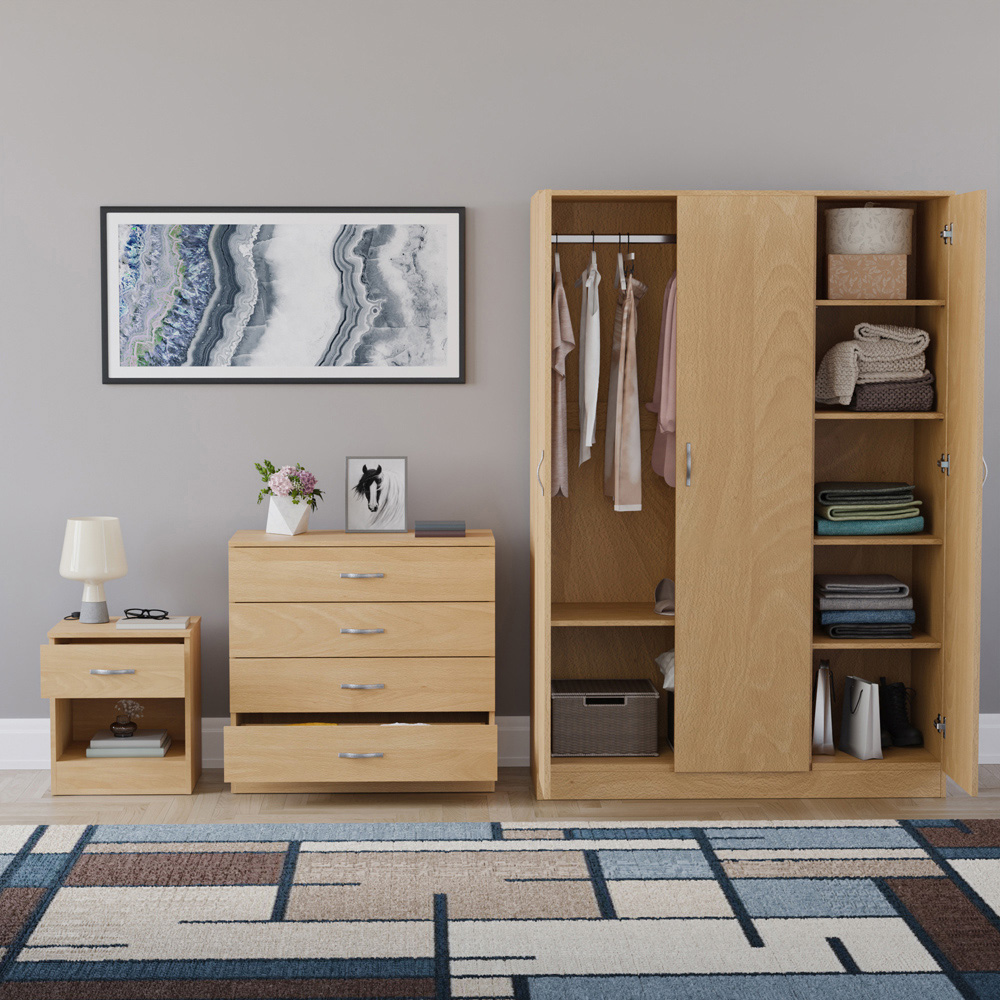 VIDA DESIGNS Riano Pine 3 Piece Bedroom Furniture Set Image 3