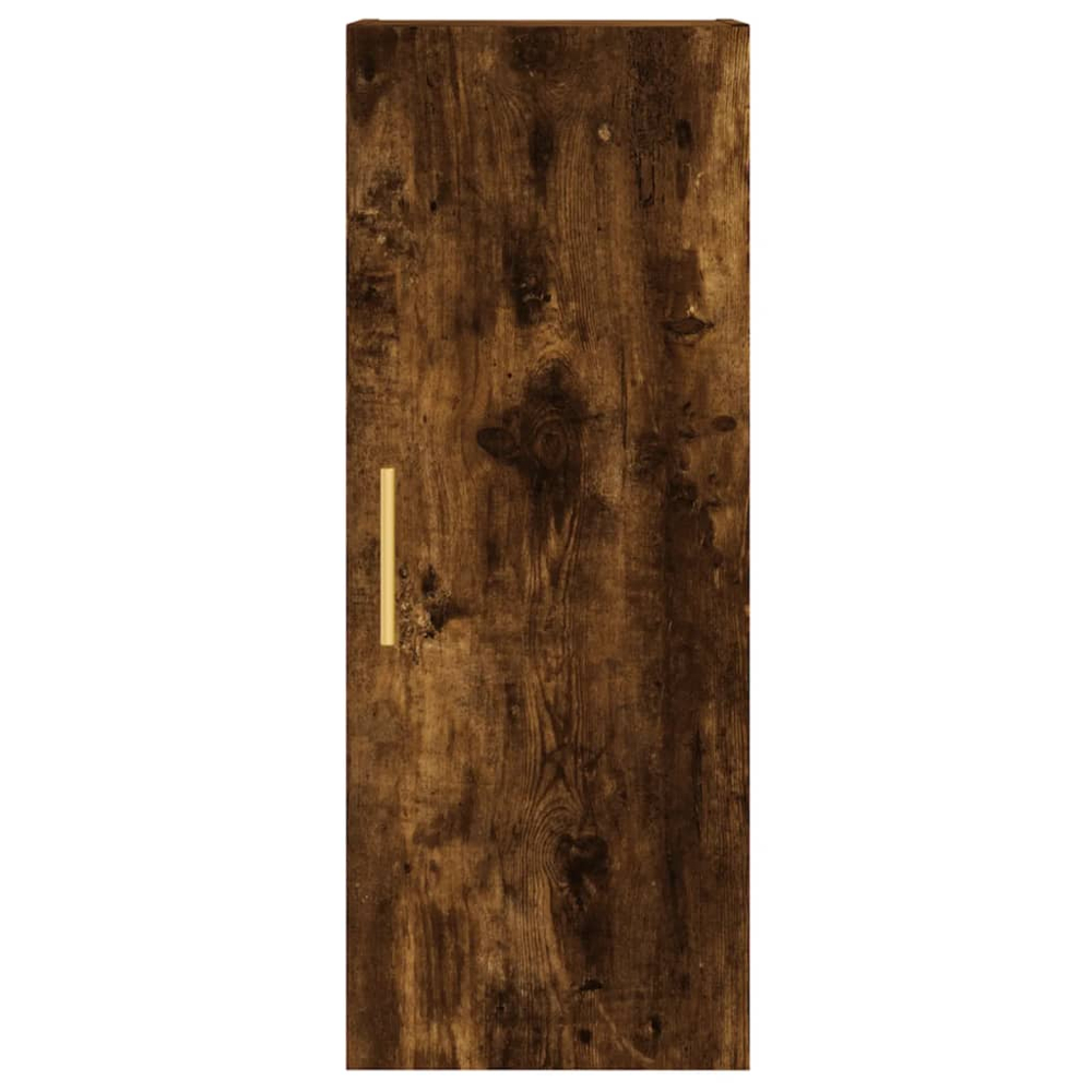 vidaXL Single Door 2 Drawer 2 Shelf Smoked Oak Highboard Image 8