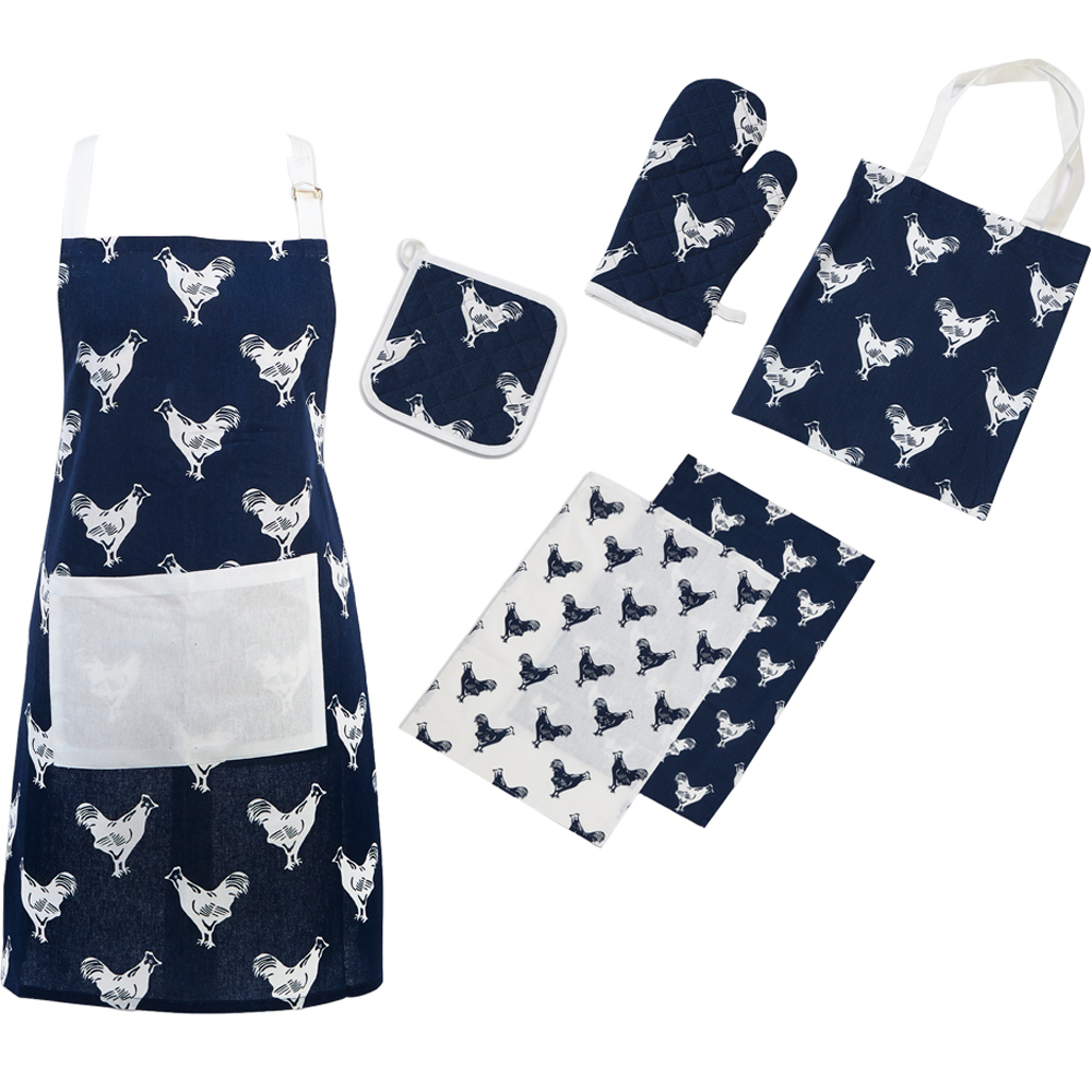 Highlands Homeware Cockerel Print Cooking Set Image 1
