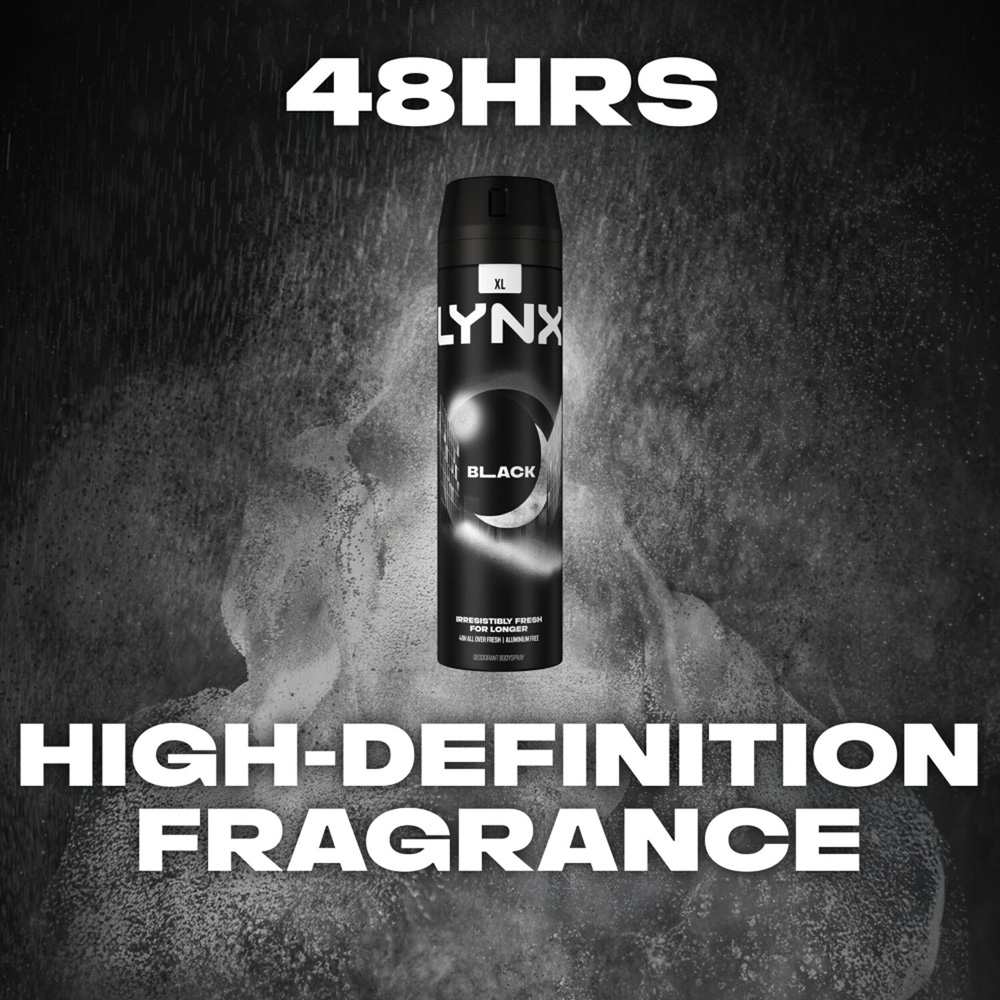 Lynx Deodorant Body Spray Black Image 5