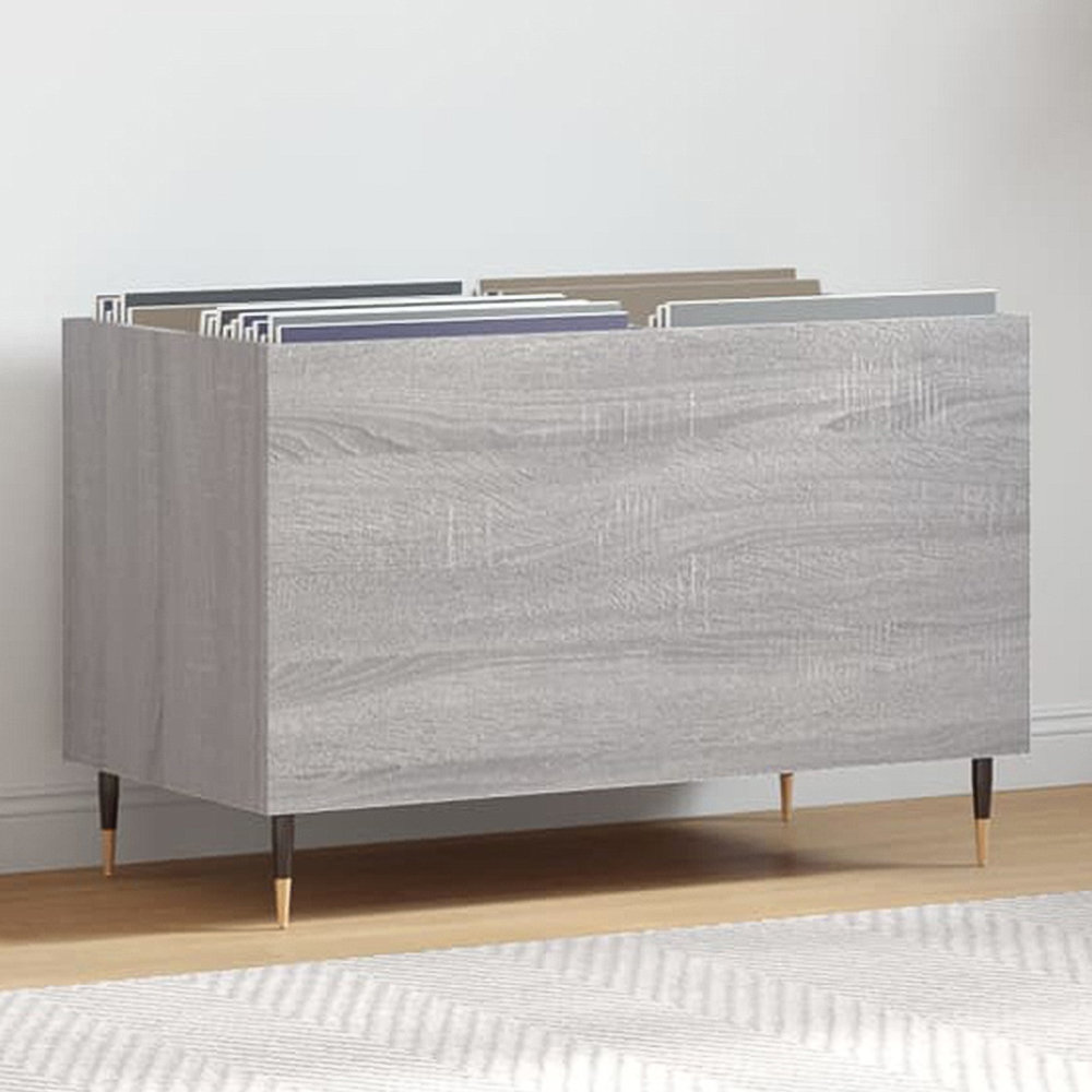 vidaXL Grey Sonoma Record Cabinet Image 1