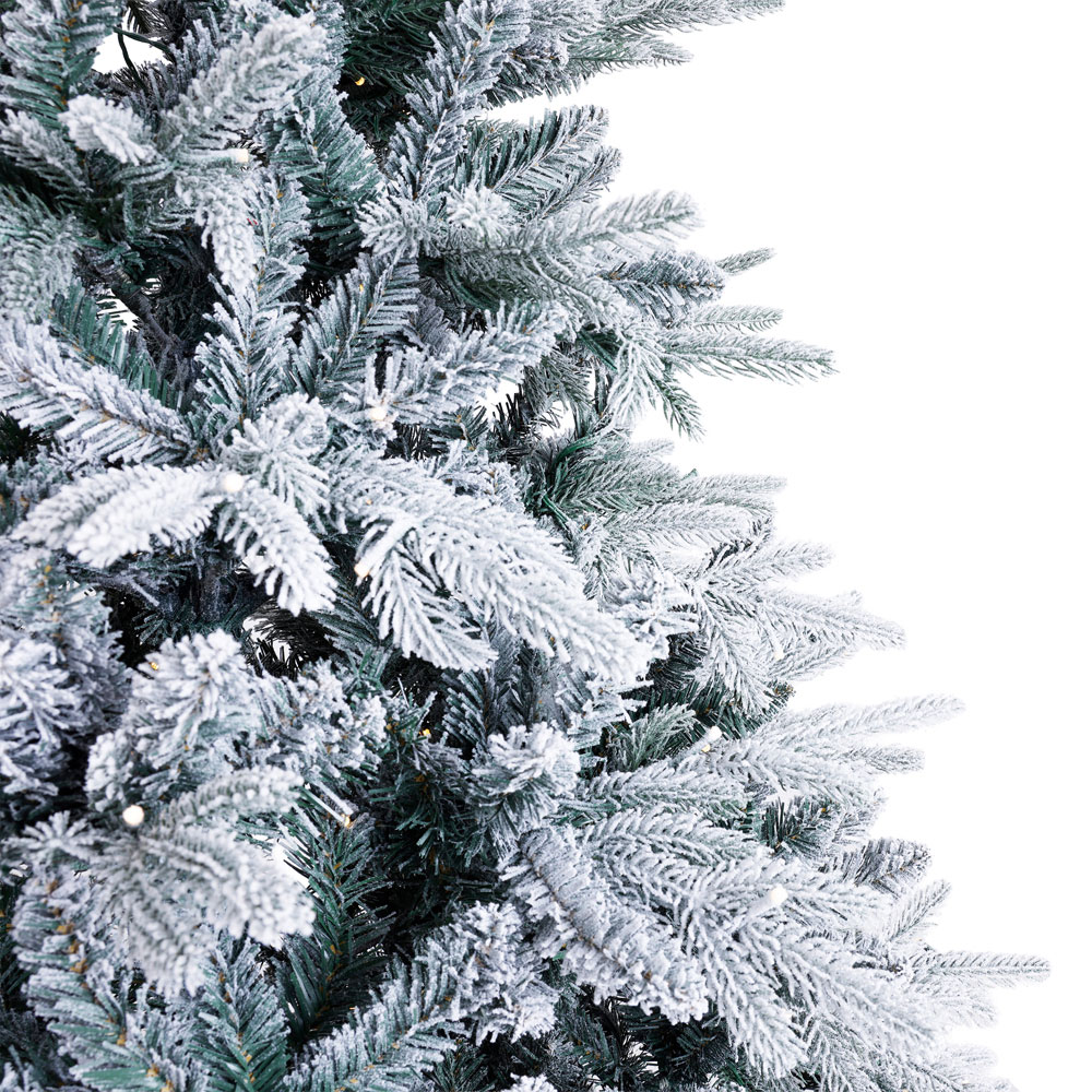 Charles Bentley Luxury Pre-Lit Faux Hinged Snowy Christmas Tree 7ft Image 3