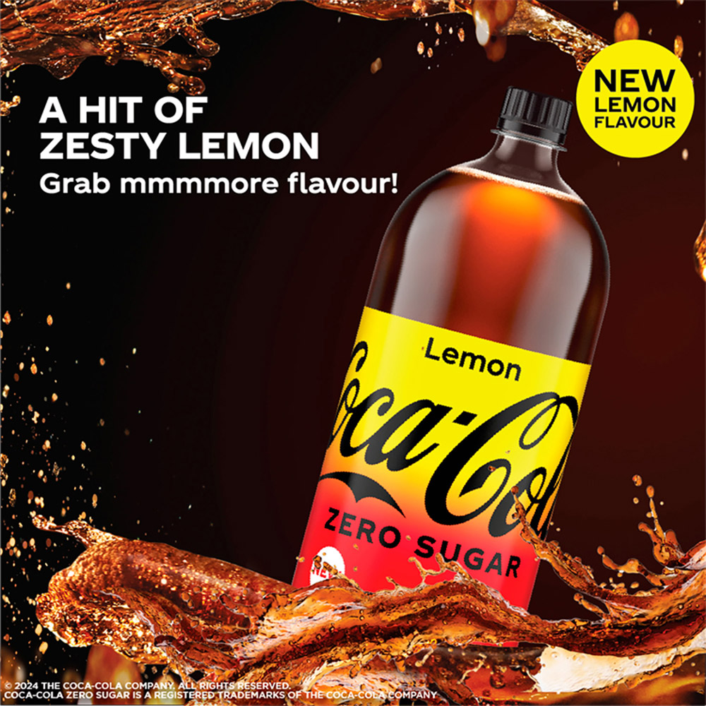 Coca-Cola Zero Sugar Lemon 2L Image 2