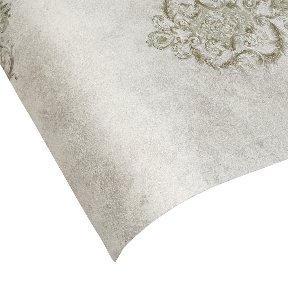 Living and Home Textured 3D Embossed Light Grey Non-Pasted Wallpaper Image 5