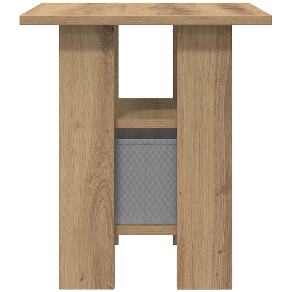 vidaXL Single Drawer Single Shelf Artisan Oak Wooden Bedside Table Image 7