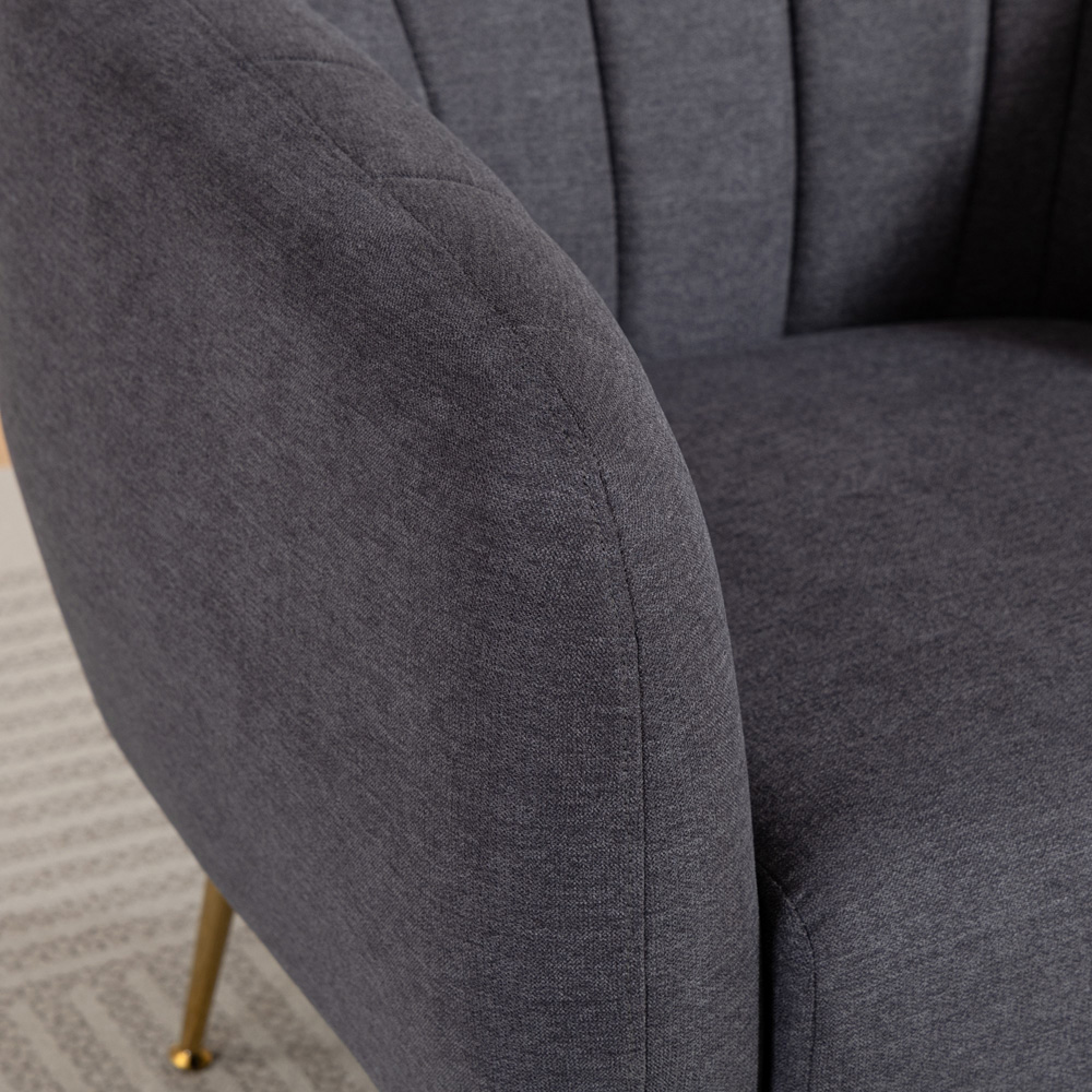 Artemis Home Stanton Charcoal Grey Fabric Shell Accent Chair Image 2