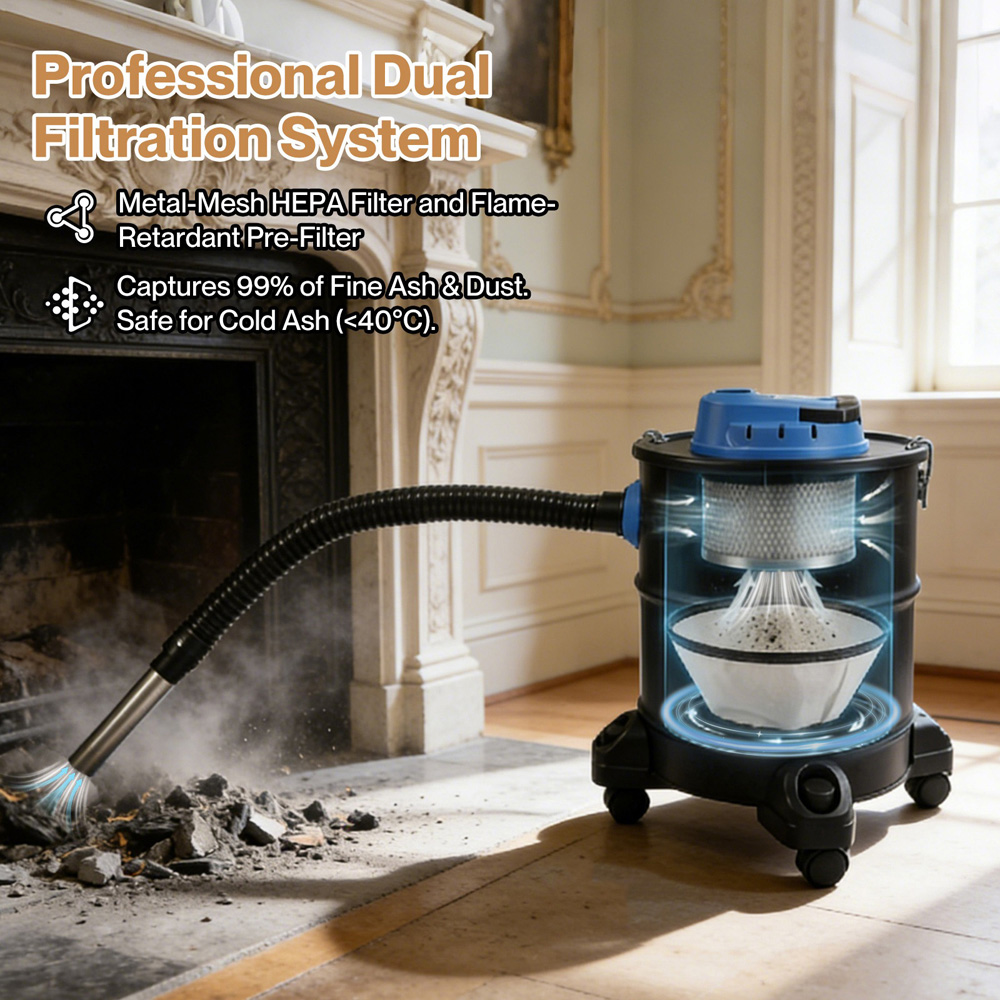Spector RB1022-BK-UK Fireplace Ash Vacuum Cleaner 20L 1200W Image 4