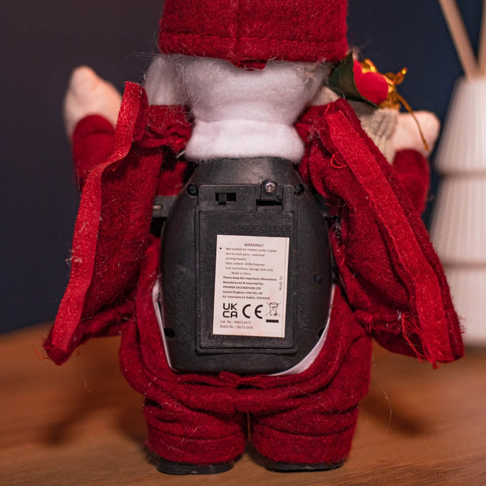 Samuel Alexander Red Musical Walking Gonk Christmas Decoration 28cm Image 4