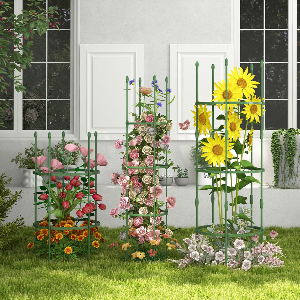 Costway Medium Climbing Vines Garden Trellis 3 Pack Image 2