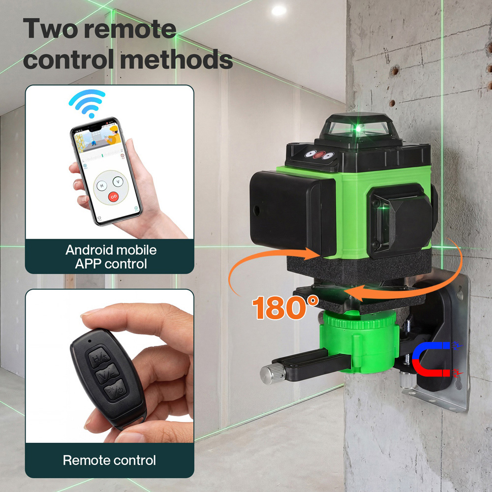 Traderight HW0308-UK 4D Green Cross Line Self-Levelling Laser with Tripod and Accessories Image 5