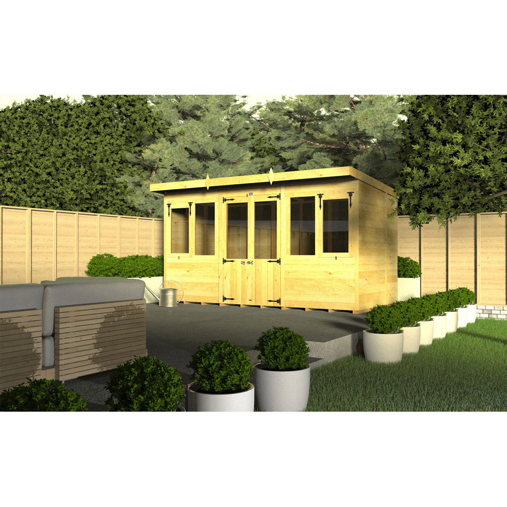 DIY Sheds 20 x 6ft Tongue and Groove Timber Pent Summerhouse Image 2
