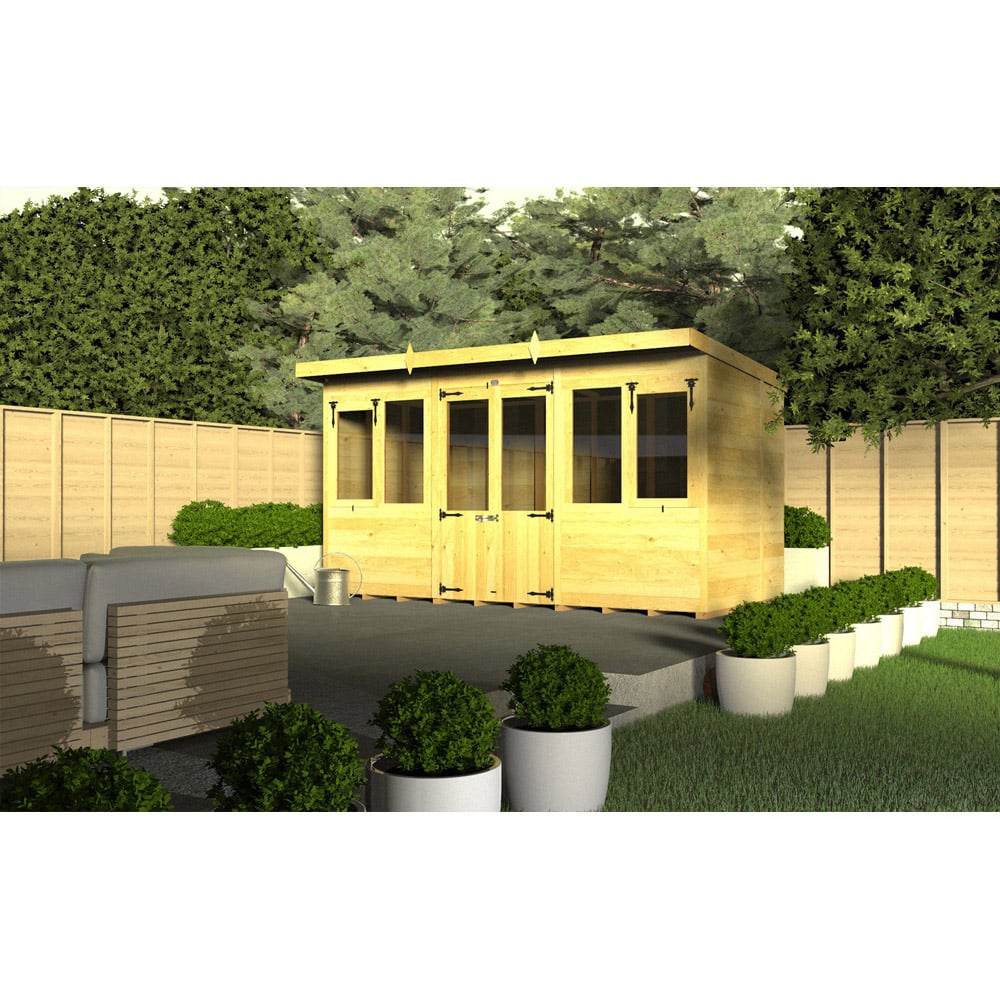 DIY Sheds 16 x 7ft Tongue and Groove Timber Pent Summerhouse Image 2