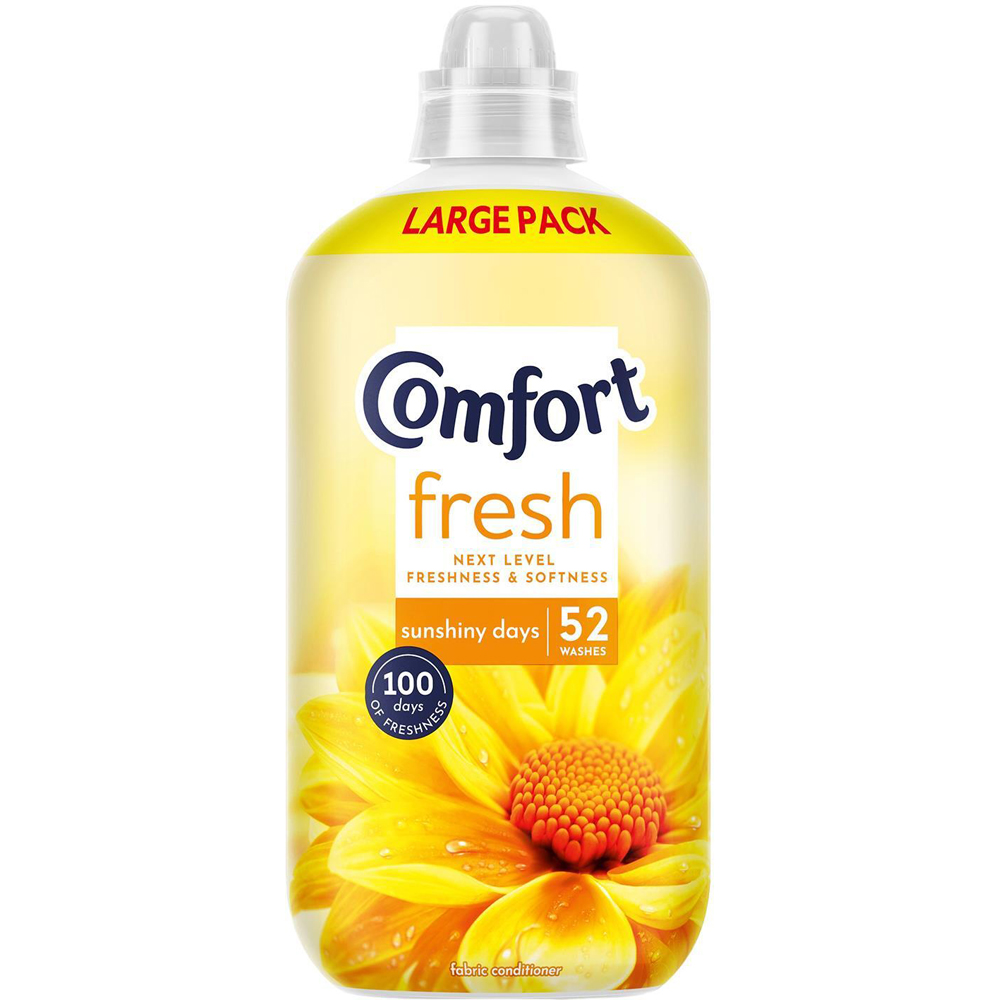 Comfort Fresh Sunshiny Days Liquid Fabric Conditioner 52 Washes 1.56L 6 Pack Image 2