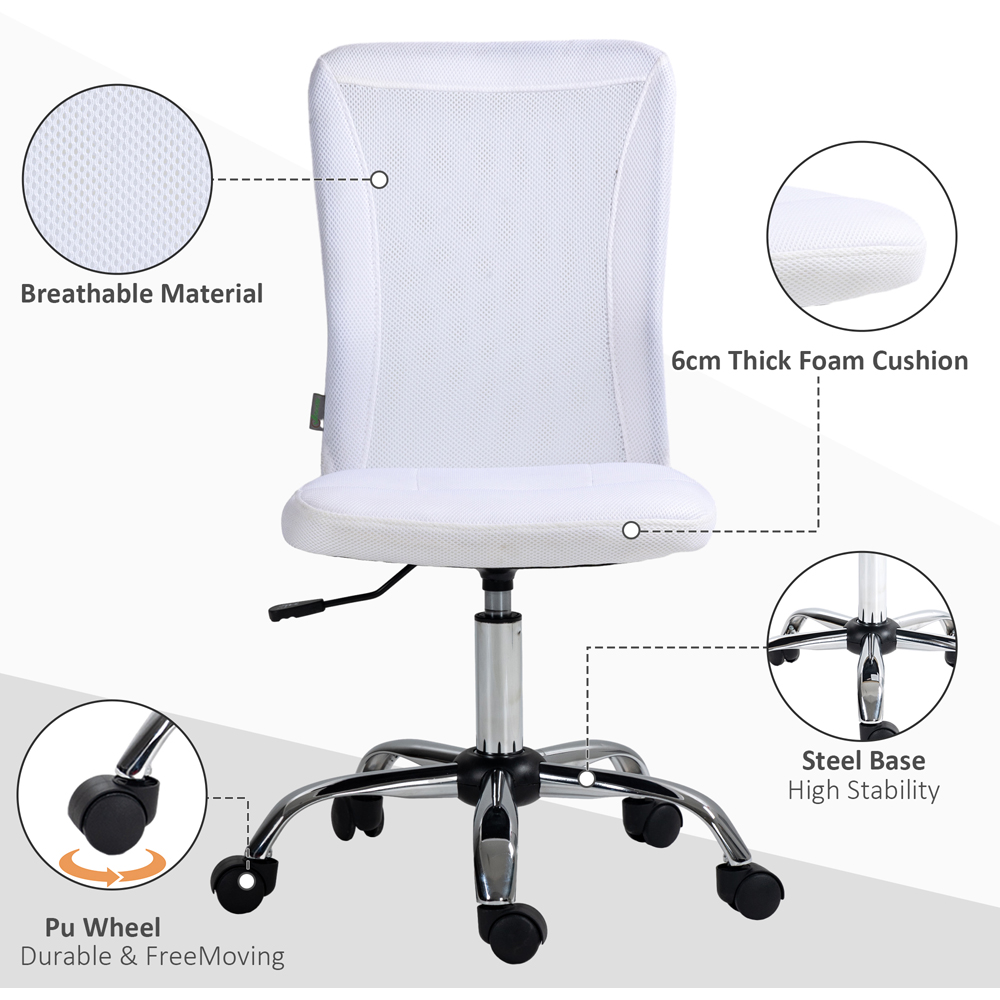 Portland White Mesh Office Chair Image 5