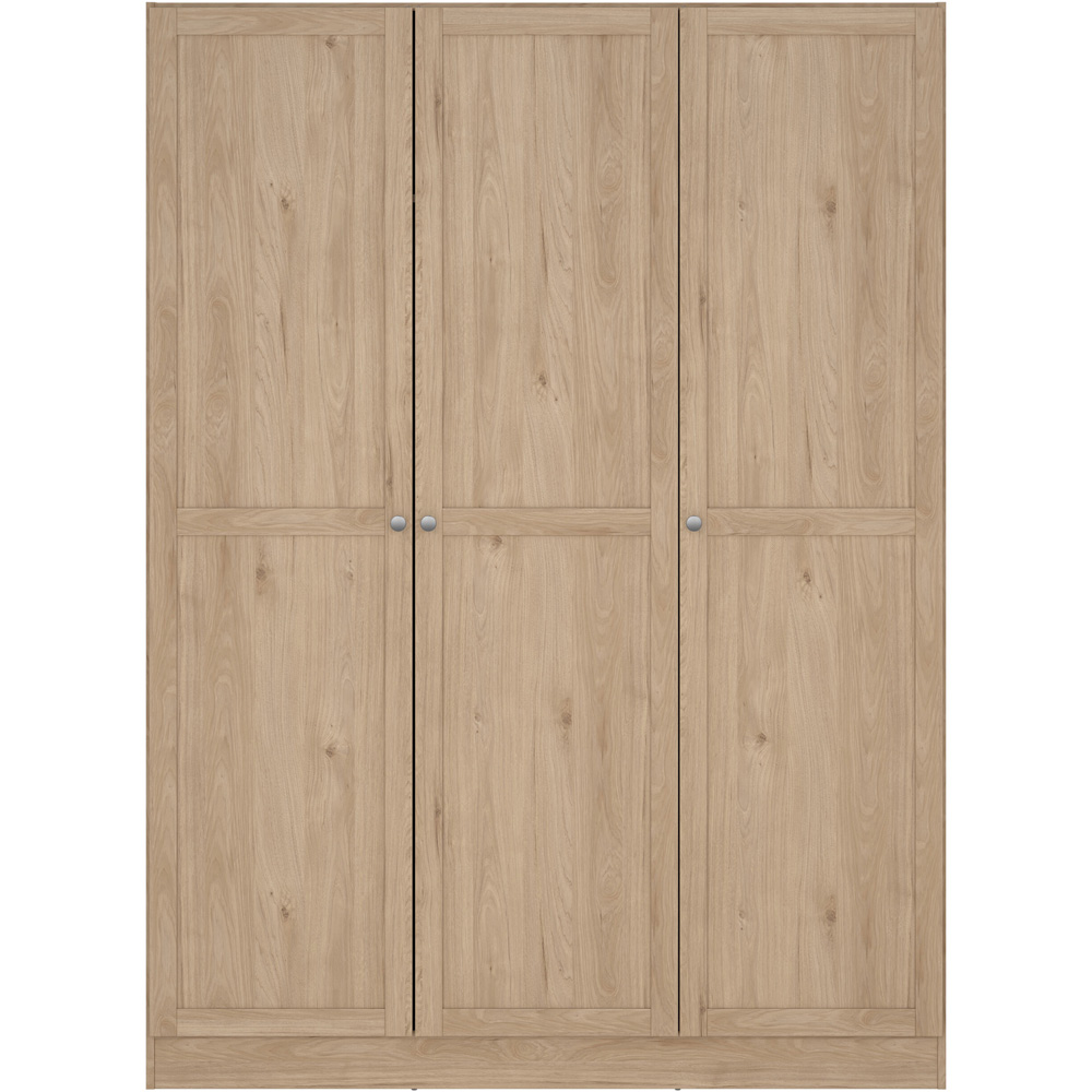 Florence Brande 3 Door Jackson Hickory Oak Wardrobe Image 2