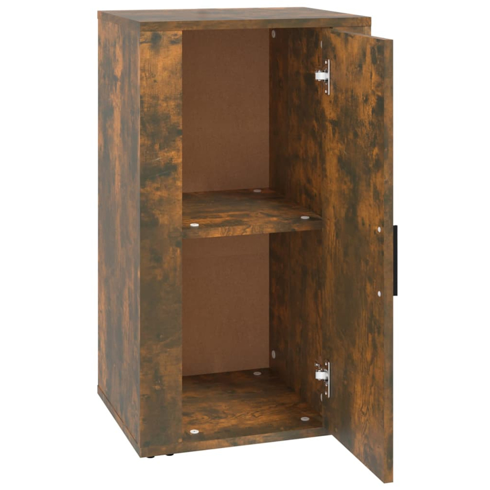 vidaXL Single Door Smoked Oak Sideboard Image 4