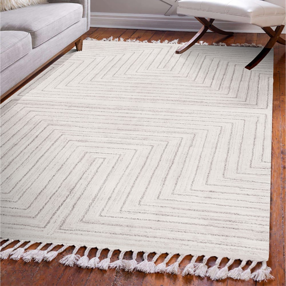 Esselle Home Arctic Maze Natural and Grey Rug 200 x 290cm Image 2