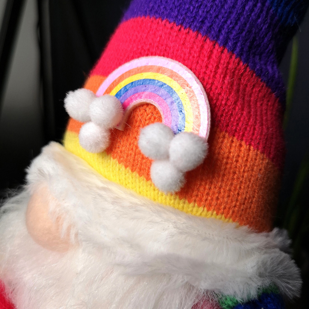Samuel Alexander Rainbow Standing Gonk Plush Christmas Decoration Image 7