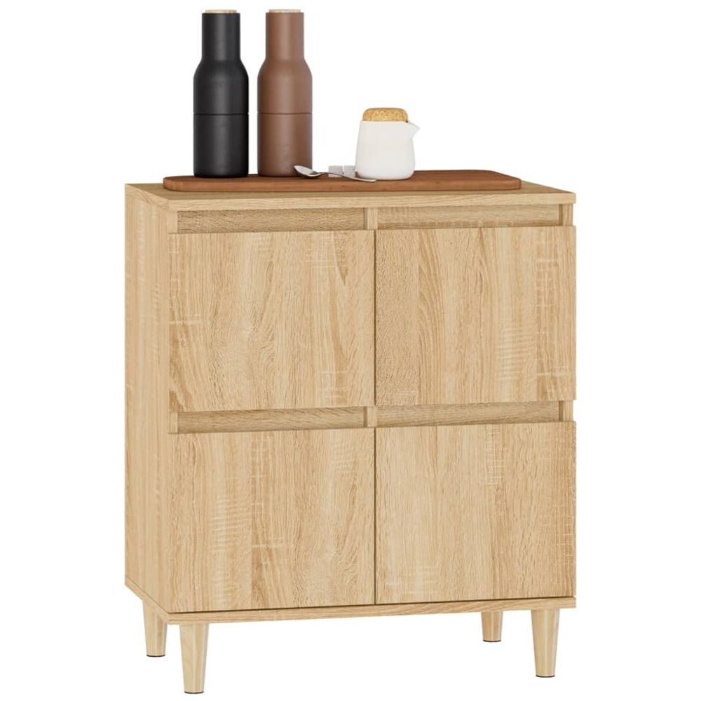 vidaXL 4 Door Sonoma Oak Sideboard Image 4