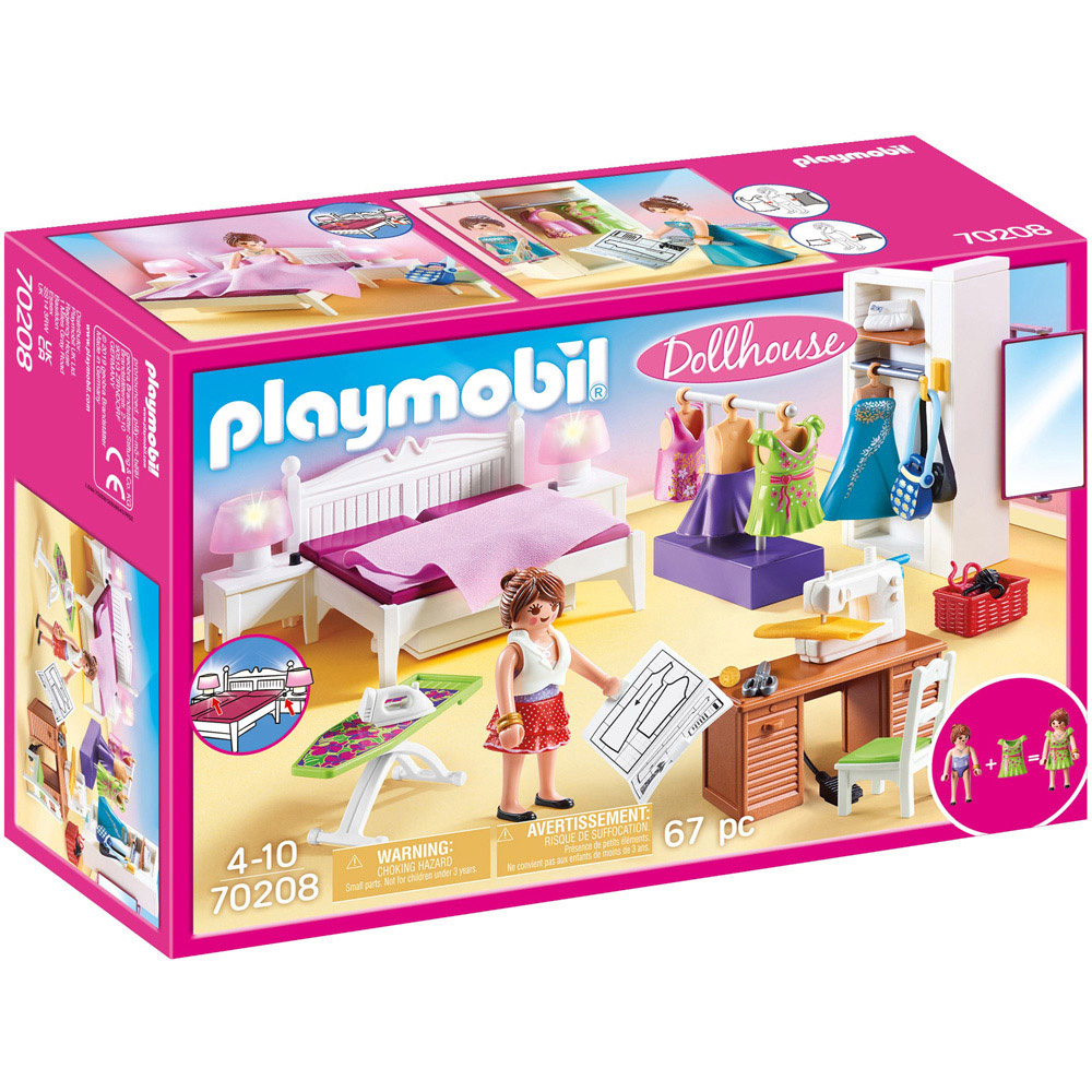 Playmobil Bedroom with Sewing Corner Playset 67 Piece Image 1