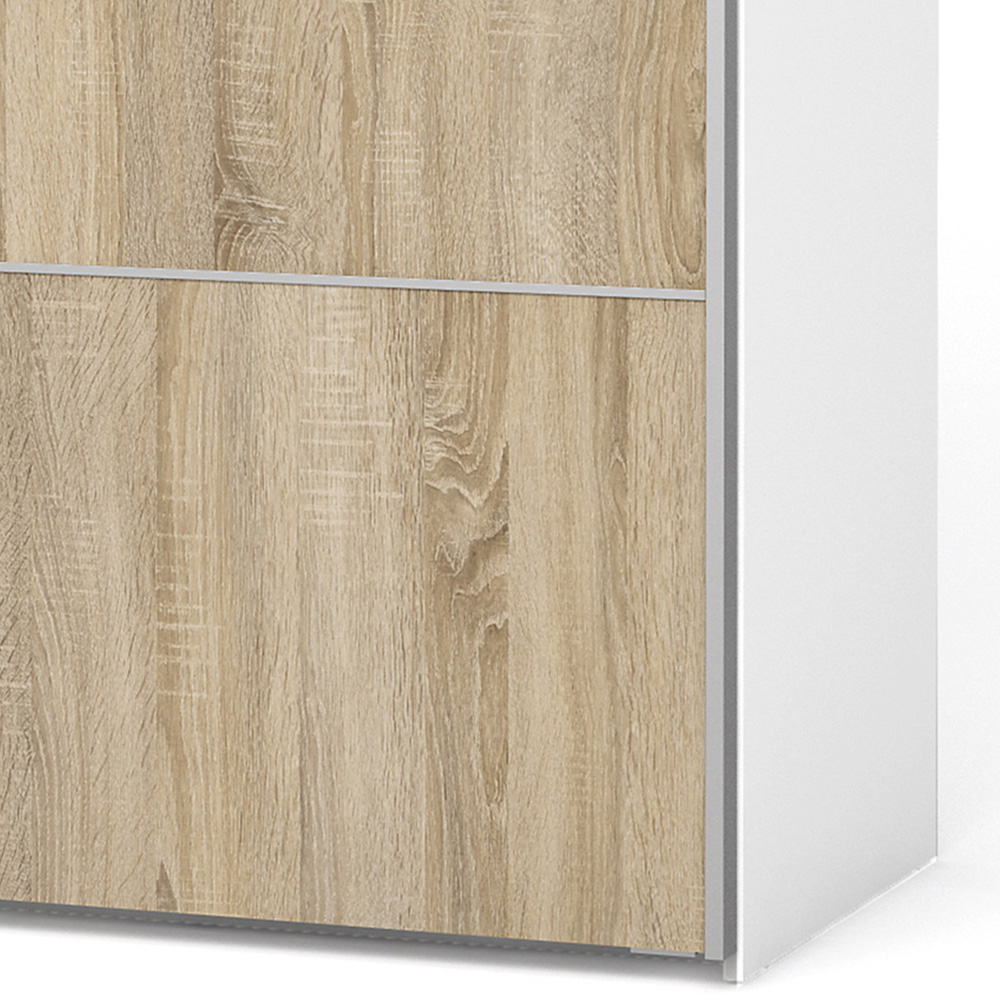 Florence Verona 2 Door White and Oak Sliding Wardrobe Image 7